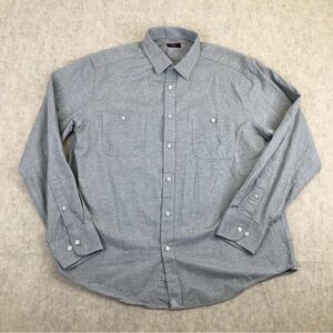 UNTUCKit Shirt Mens Size XXL Heathered Gray Solid Button Front Long‎ Sleeve
